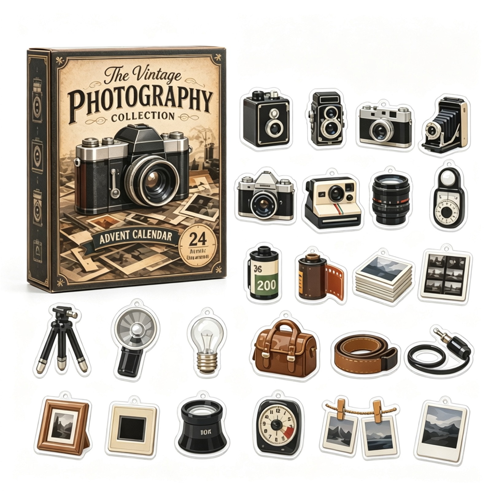 Collectible Vintage Cameras - Calendário do Advento Coleção de Fotografia