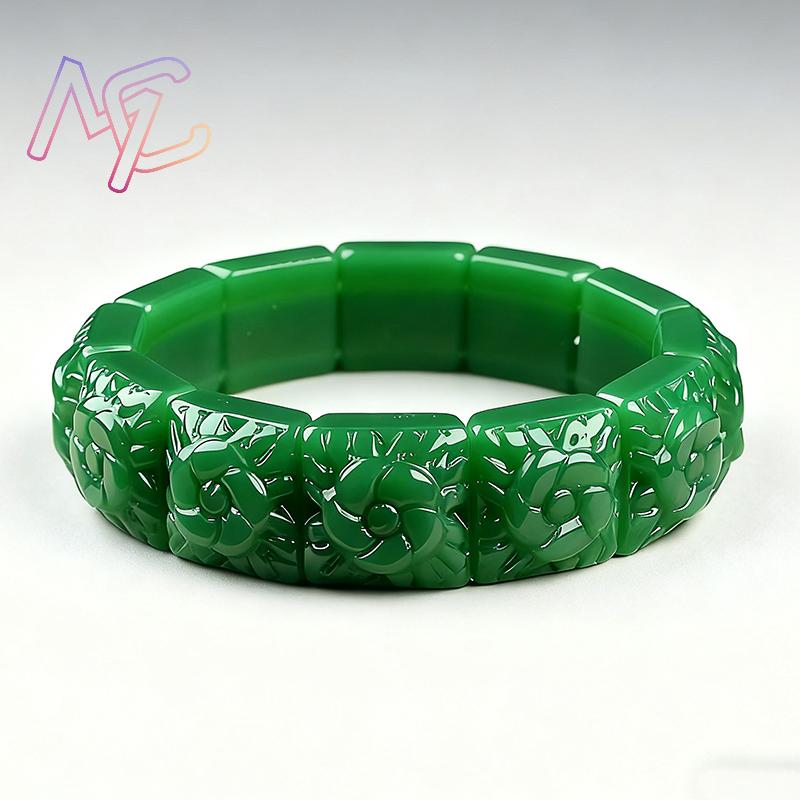 Real jade flor pulseira pulsei - Vintage Item avaliação e preço