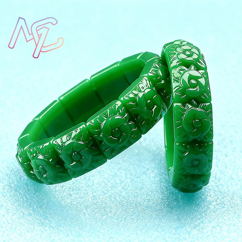 Real jade flor pulseira pulsei - Vintage Item avaliação e preço